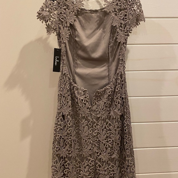 Lulus gray lace backless dress with tags - Picture 3 of 3